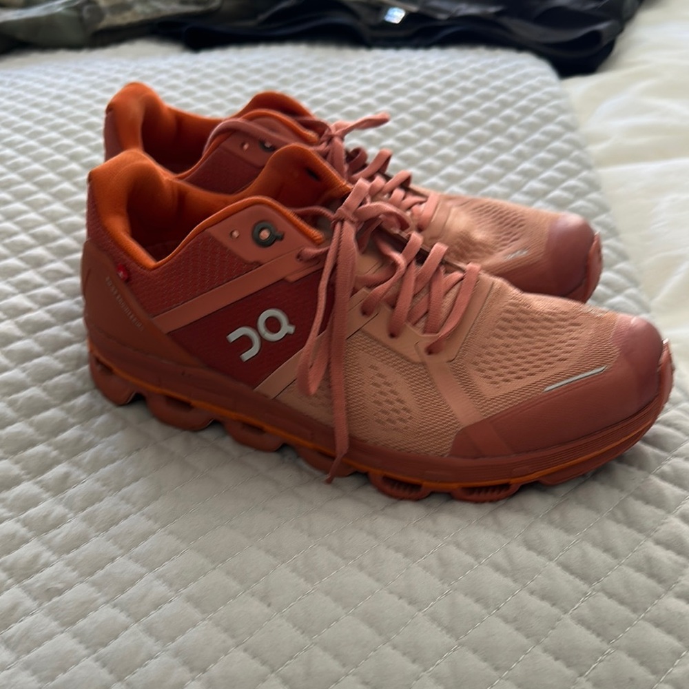On Running various orange color Athletic Shoes-size 8.5